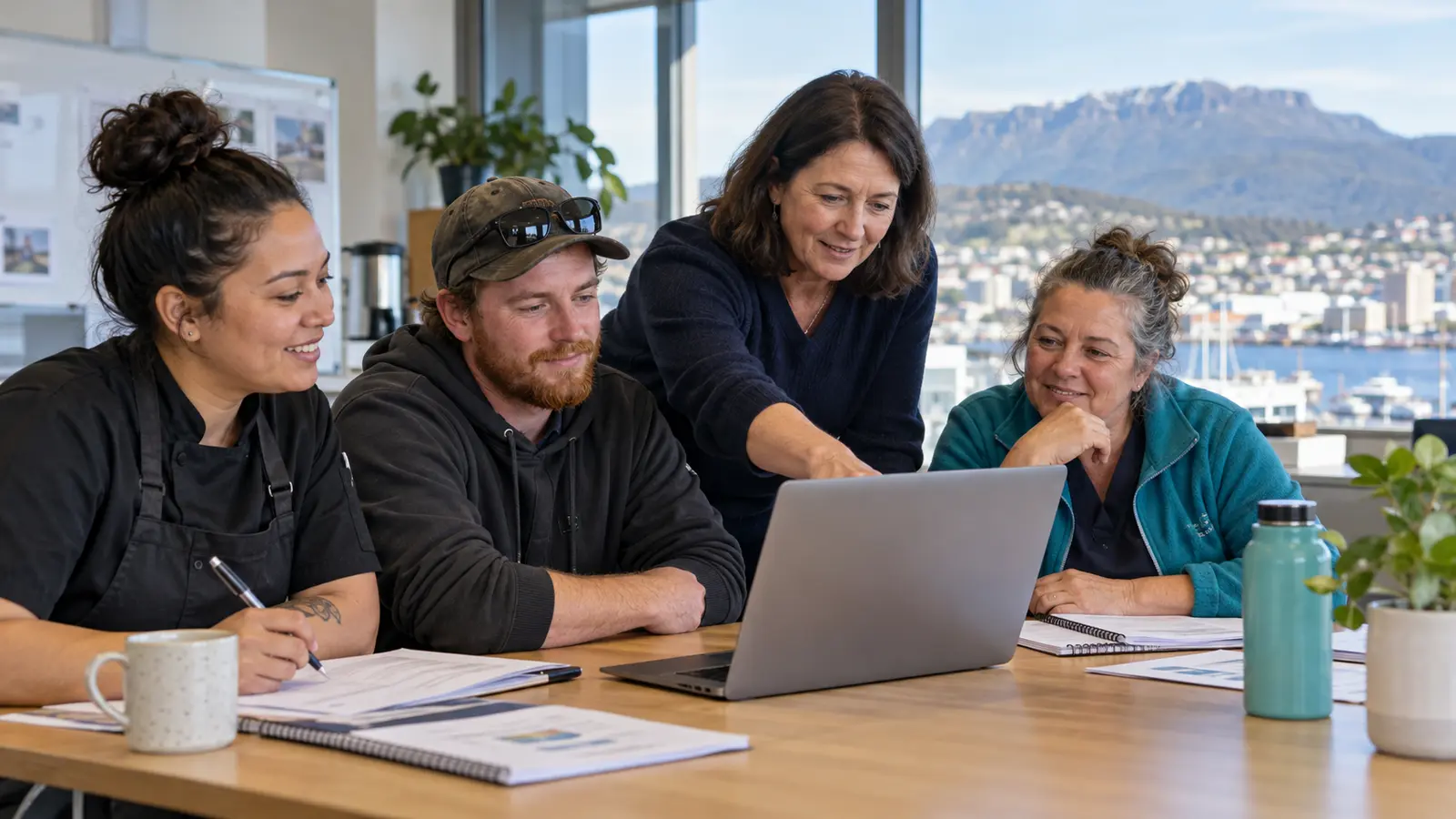 Tasmanian workplace trainer helping employees build basic digital skills in Hobart
