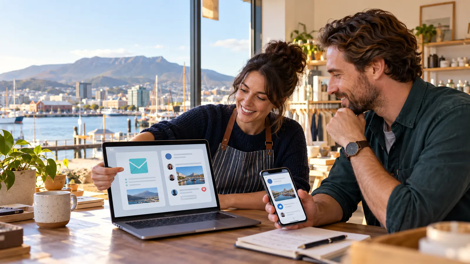 Hobart small-business owners comparing email marketing with social media