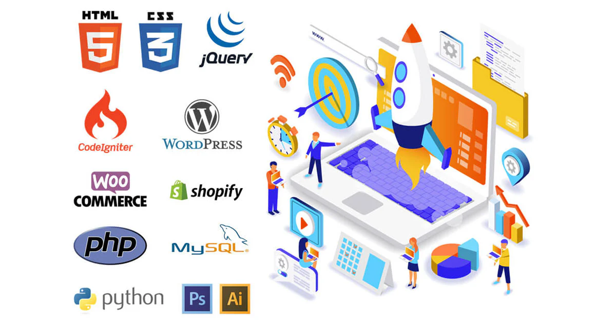 Website development display illustrating WordPress maintenance for Hobart businesses